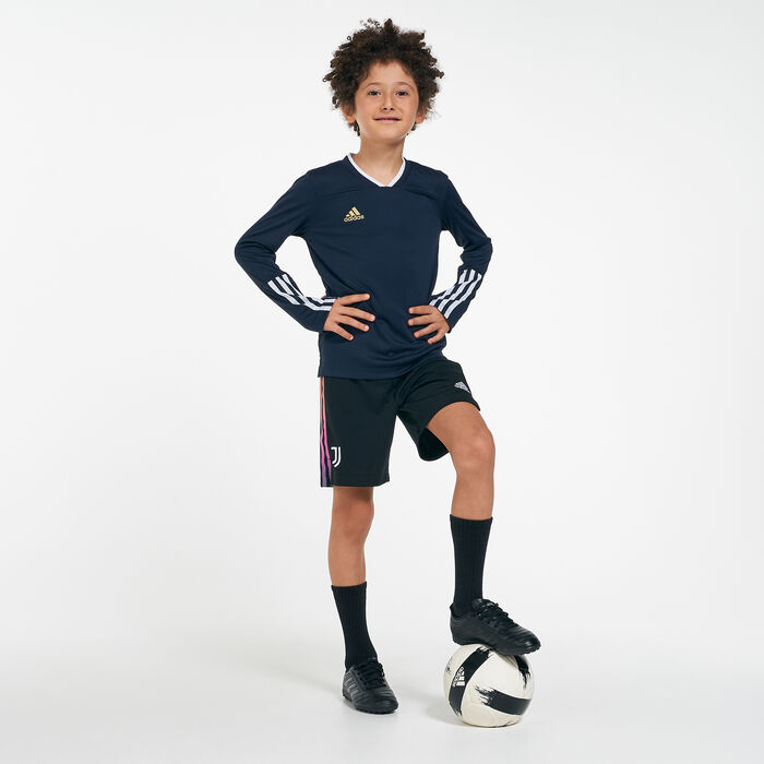 adidas Kids' Juventus Away Shorts - 2021/22 Black adidas Kids' Juventus Away Shorts - 2021/22 Black image number 2