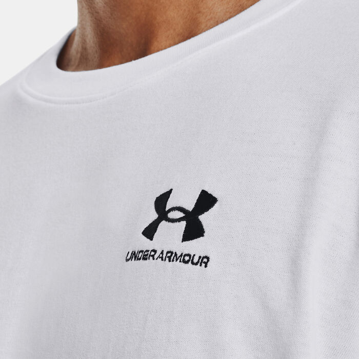 Under Armour Men's Logo Heavyweight T-Shirt White Under Armour Men's Logo Heavyweight T-Shirt White image number 3