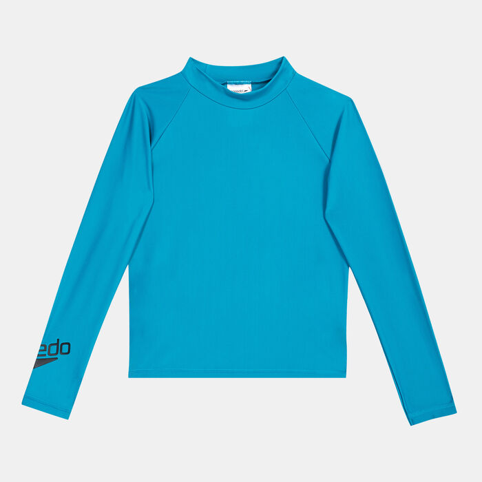 Speedo Kids' Long Sleeve Rashguard (Older Kids) Blue Speedo Kids' Long Sleeve Rashguard (Older Kids) Blue image number 0