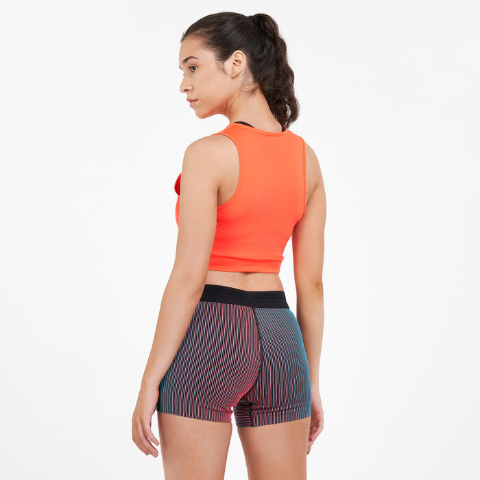 Nike Women's AeroSwift Crop Top Red Nike Women's AeroSwift Crop Top Red image number 1