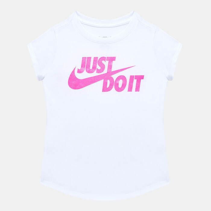Nike Kids' Just Do It Swoosh Split T-Shirt (Younger Kids) White Nike Kids' Just Do It Swoosh Split T-Shirt (Younger Kids) White image number 0