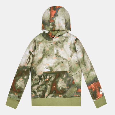 Nike Kids' Sportswear Club Marble Hoodie Green