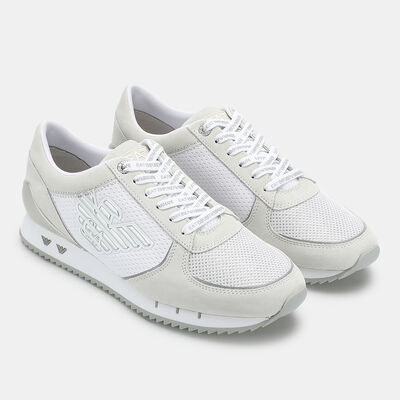 EA7 Emporio Armani Women's Logo Patch Low-Top Shoe White EA7 Emporio Armani Women's Logo Patch Low-Top Shoe White