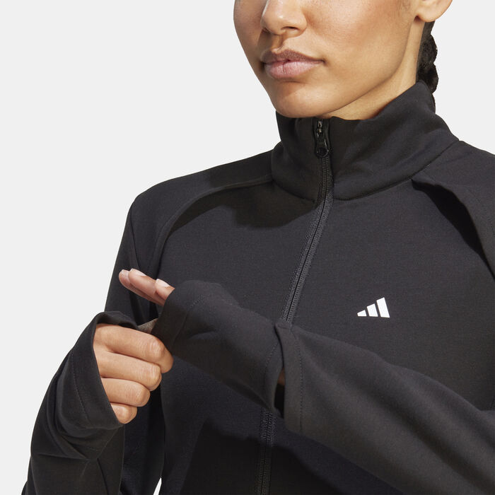 adidas Women's Training Cover Up Jacket Black adidas Women's Training Cover Up Jacket Black image number 4