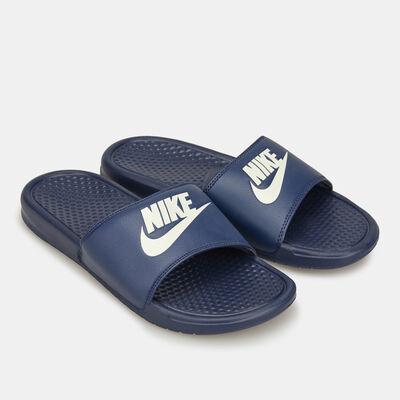 Nike Men's Benassi JDI Slides Blue Nike Men's Benassi JDI Slides Blue