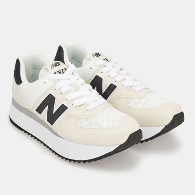 New Balance Women's 574+ Shoes Beige