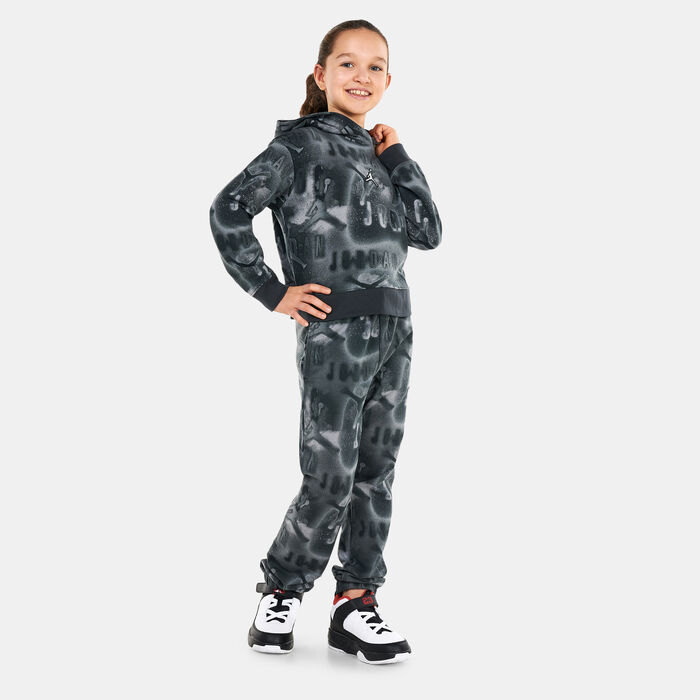 Jordan Kids' Essentials Printed Boxy Pullover Hoodie (Older Kids) Black image number 2