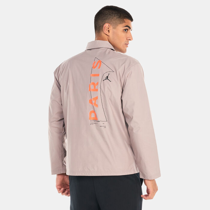 Jordan Men's Paris Saint-Germain Woven Jacket Brown image number 1