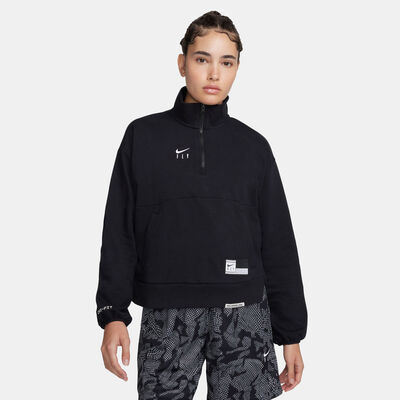Nike Women's Swoosh Fly 1/4-Zip Basketball Graphic Top Black