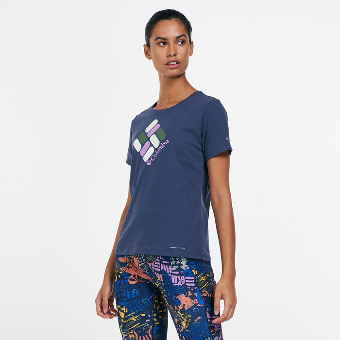 Columbia Women's Alpine Way™ Screen T-Shirt Blue Columbia Women's Alpine Way™ Screen T-Shirt Blue image number 0