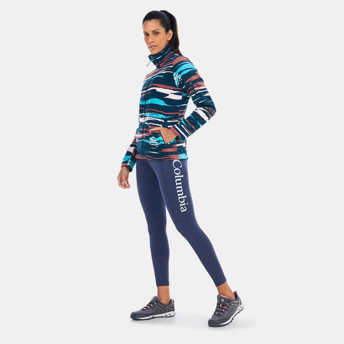 Columbia Women's Fast Trek Printed Fleece Jacket Blue Columbia Women's Fast Trek Printed Fleece Jacket Blue image number 2