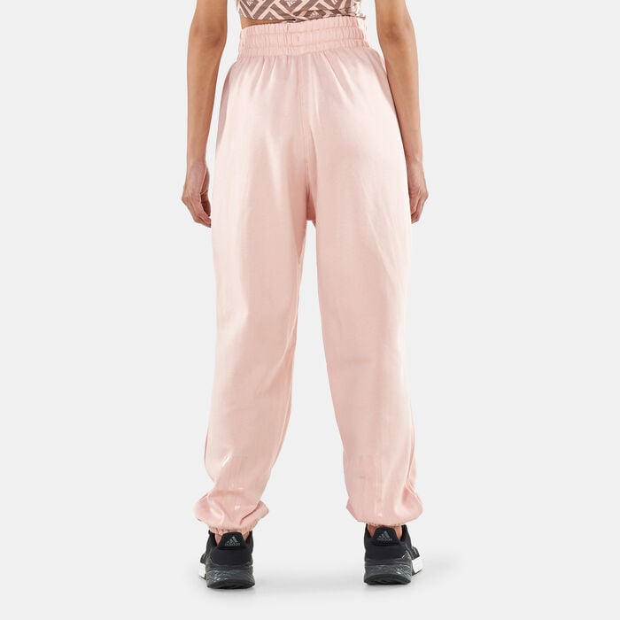adidas Women's Hyperglam Fleece Sweatpants Pink image number 1