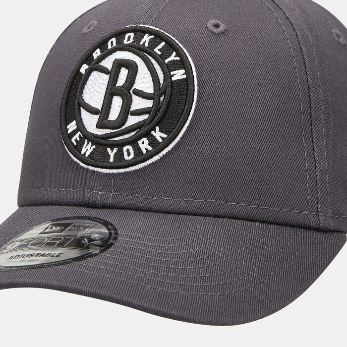 New Era Men's NBA Brooklyn Nets Essential 9FORTY Cap Grey New Era Men's NBA Brooklyn Nets Essential 9FORTY Cap Grey image number 2