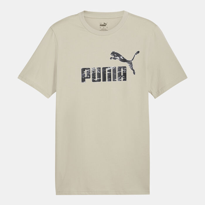 PUMA Men's Essentials+ Camo Graphic T-Shirt Beige image number 0