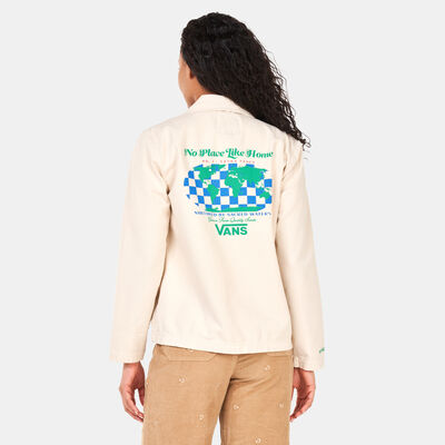 Vans Women's Eco Positivity Jacket White Vans Women's Eco Positivity Jacket White