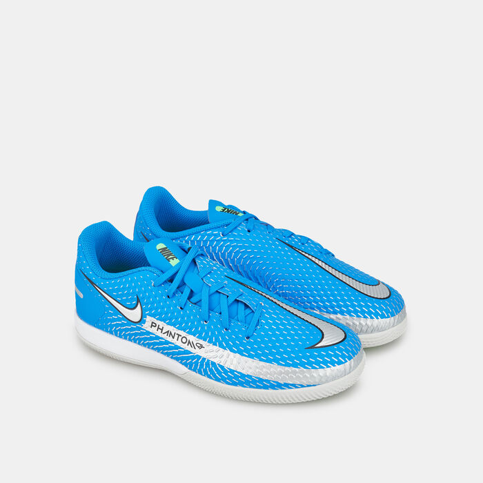 Nike Kids' Phantom GT Academy Indoor Court Football Shoe (Older Kids) Blue image number 1