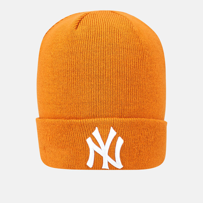 New Era Men's New York Yankees League Essential Cuff Beanie Orange image number 0