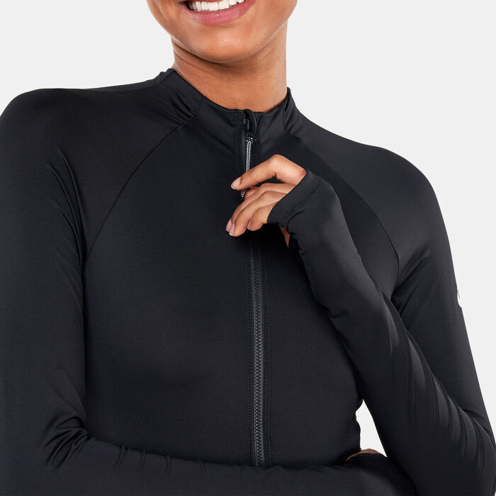 Nike Swim Women's Swim Adventure Long Sleeve One-Piece Swimsuit Black Nike Swim Women's Swim Adventure Long Sleeve One-Piece Swimsuit Black image number 3