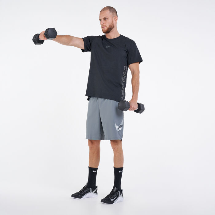 Nike Men's Pro Dri-FIT Burnout T-Shirt Grey Nike Men's Pro Dri-FIT Burnout T-Shirt Grey image number 2
