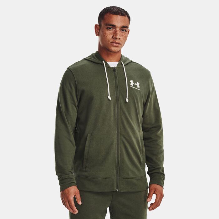 Under Armour Men's UA Rival Terry LC Full Zip Hoodie Green Under Armour Men's UA Rival Terry LC Full Zip Hoodie Green image number 0