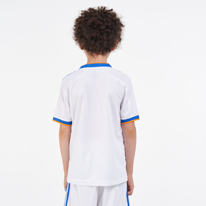 adidas Kids' Real Madrid Home Jersey - 2021/22 White adidas Kids' Real Madrid Home Jersey - 2021/22 White image number 1