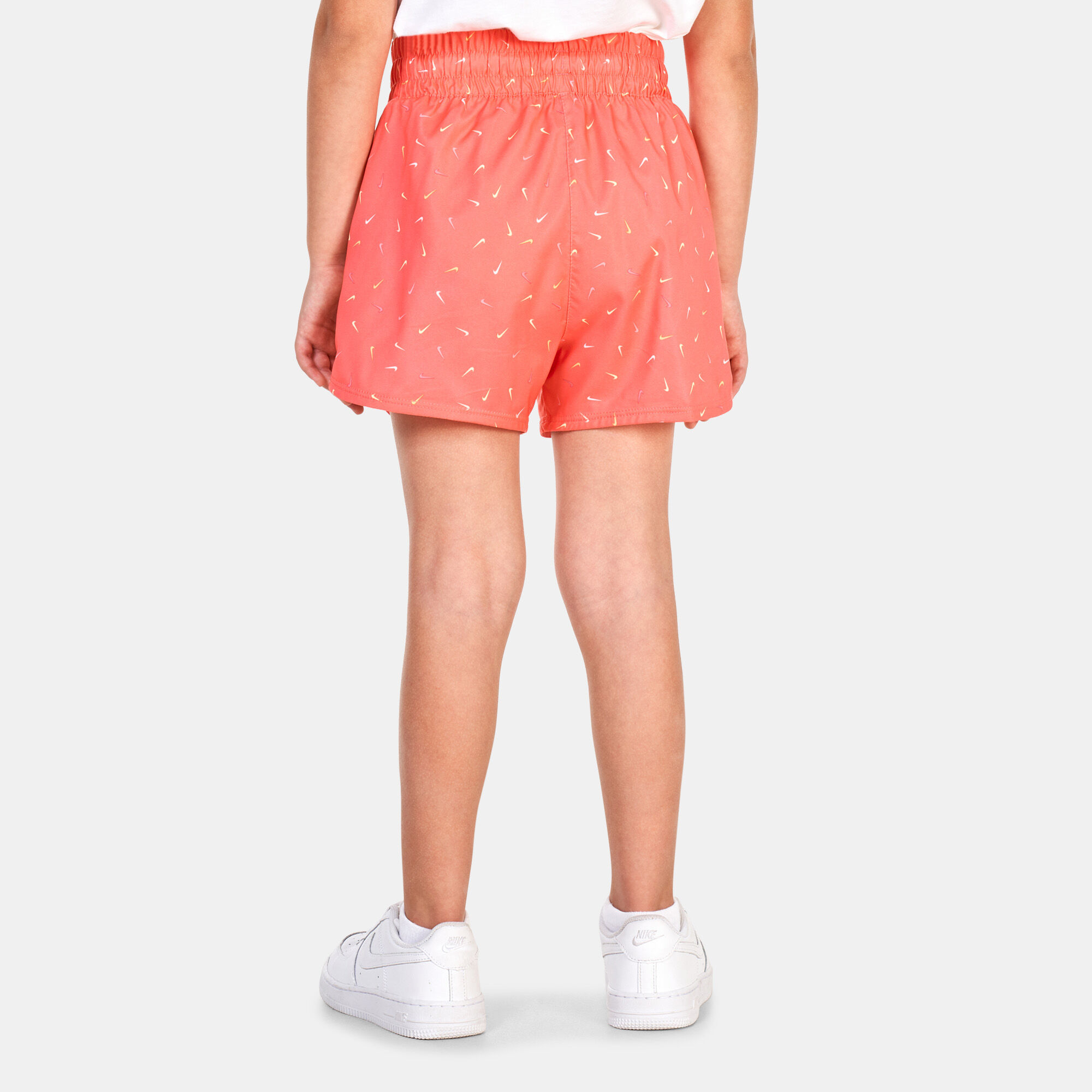 Kids Dri FIT One High Waisted Woven Training Shorts Older Kids Peach Nike in Qatar SSS