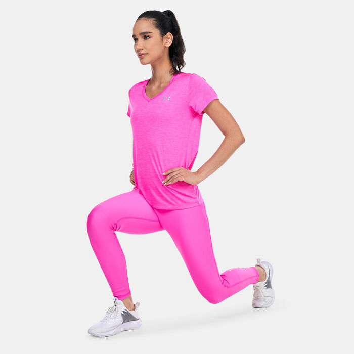 Under Armour Women's UA Tech™ Twist V-Neck T-Shirt Pink Under Armour Women's UA Tech™ Twist V-Neck T-Shirt Pink image number 2
