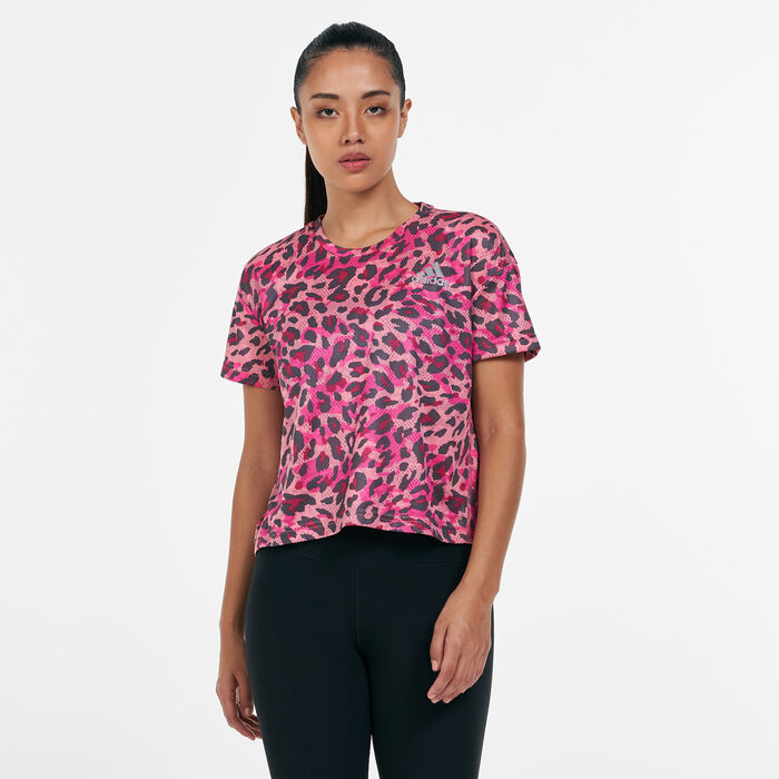 adidas Women's Fast Primeblue Graphic T-Shirt Pink adidas Women's Fast Primeblue Graphic T-Shirt Pink image number 0