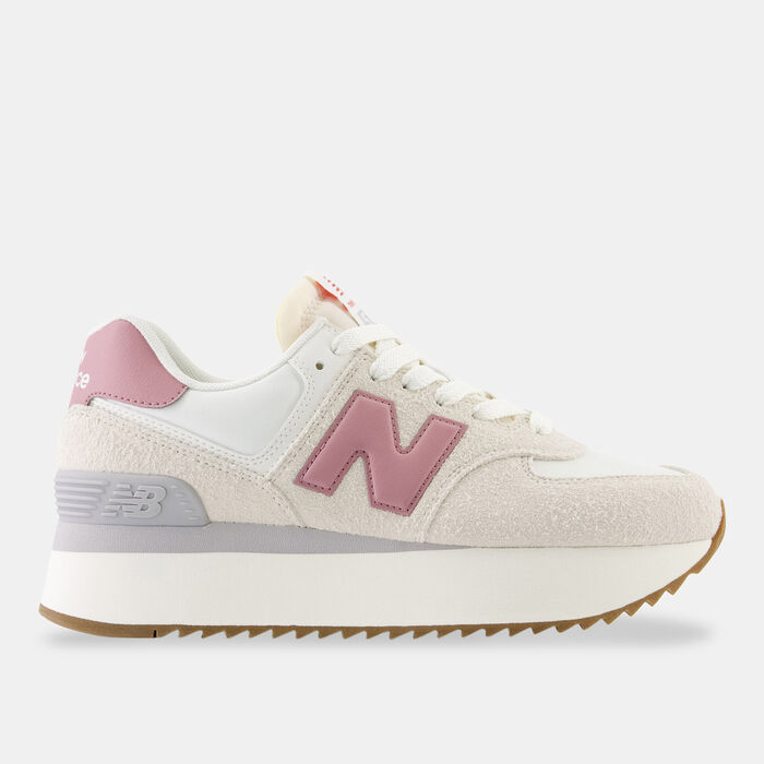 New Balance Women's 574+ Shoes Beige New Balance Women's 574+ Shoes Beige image number 0