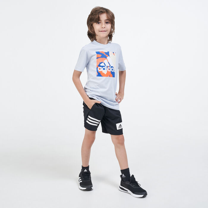 adidas Kids' Camo Graphic Tee Blue image number 2