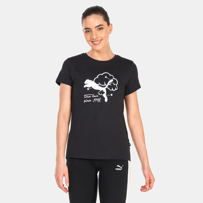 PUMA Women's GRAPHICS Valentine T-Shirt Black PUMA Women's GRAPHICS Valentine T-Shirt Black image number 0