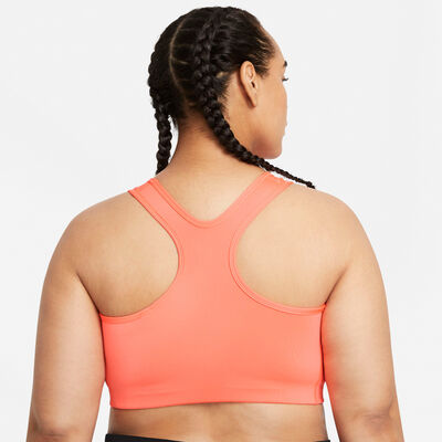 Nike Women's Swoosh Sports Bra (Plus Size) Orange