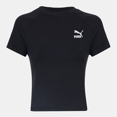 PUMA Women's Iconic T7 Crop Top Black