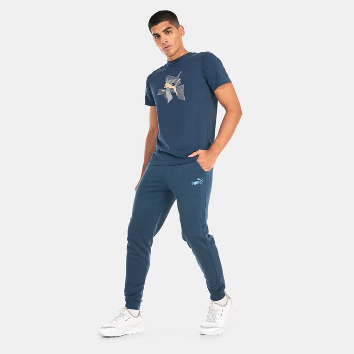 PUMA Men's ELEVATED Essentials+ Sweatpants Blue PUMA Men's ELEVATED Essentials+ Sweatpants Blue image number 2