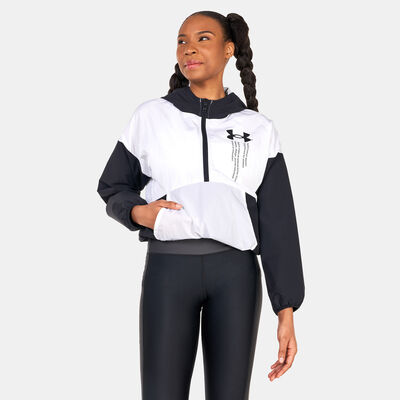 Under Armour Women's Woven Graphic Jacket Black