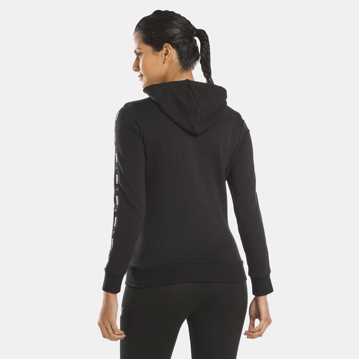 PUMA Women's Power Tape Full-Zip Hoodie Black PUMA Women's Power Tape Full-Zip Hoodie Black image number 1