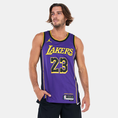 Jordan Men's NBA Los Angeles Lakers Statement Edition Swingman Basketball Jersey Purple Jordan Men's NBA Los Angeles Lakers Statement Edition Swingman Basketball Jersey Purple