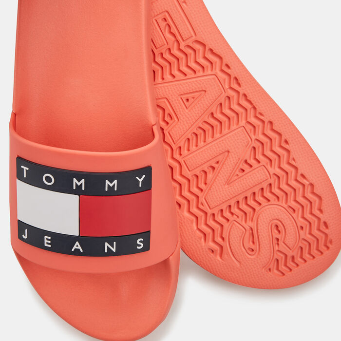 Tommy Hilfiger Women's Jeans Flag Logo Slides Brown Tommy Hilfiger Women's Jeans Flag Logo Slides Brown image number 2