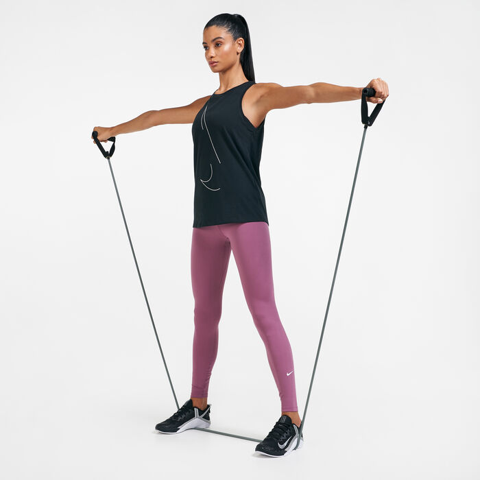 Nike Women's Dri-FIT Yoga Tank Top Black Nike Women's Dri-FIT Yoga Tank Top Black image number 2