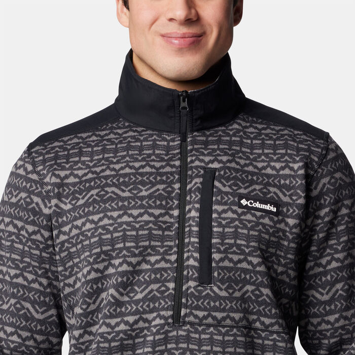 Columbia Men's Sweater Weather III Printed Fleece 1/2-Zip Top Black Columbia Men's Sweater Weather III Printed Fleece 1/2-Zip Top Black image number 3
