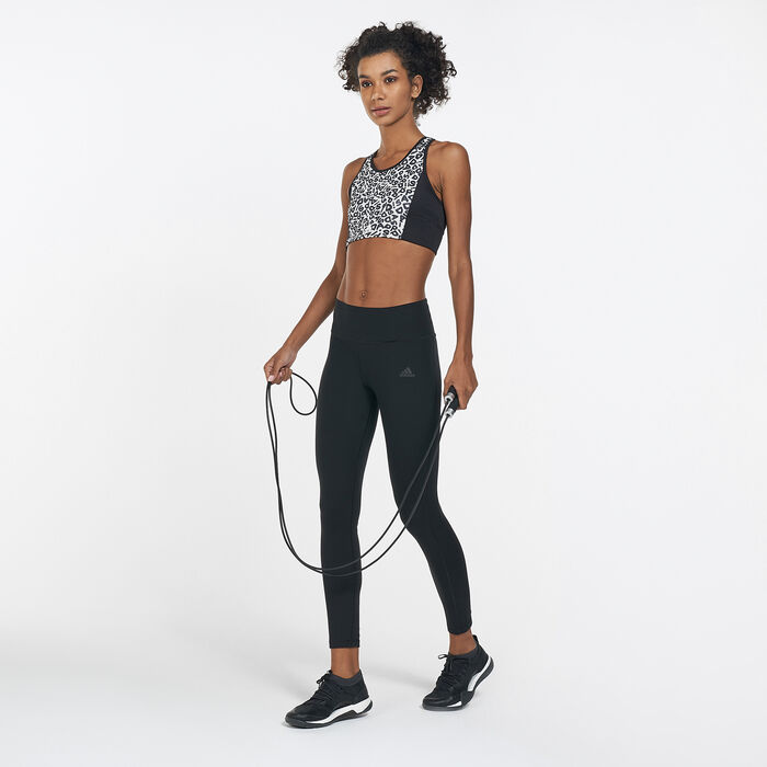 adidas Women's FARM Rio AEROREADY 3-Stripes Print Sports Crop Top Black adidas Women's FARM Rio AEROREADY 3-Stripes Print Sports Crop Top Black image number 2