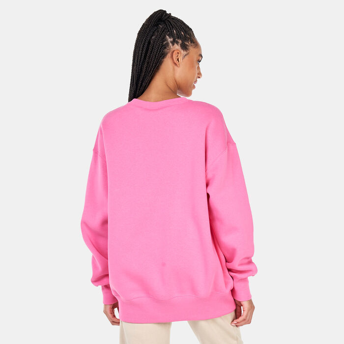 Nike Women's Sportswear Phoenix Fleece Sweatshirt Pink image number 2