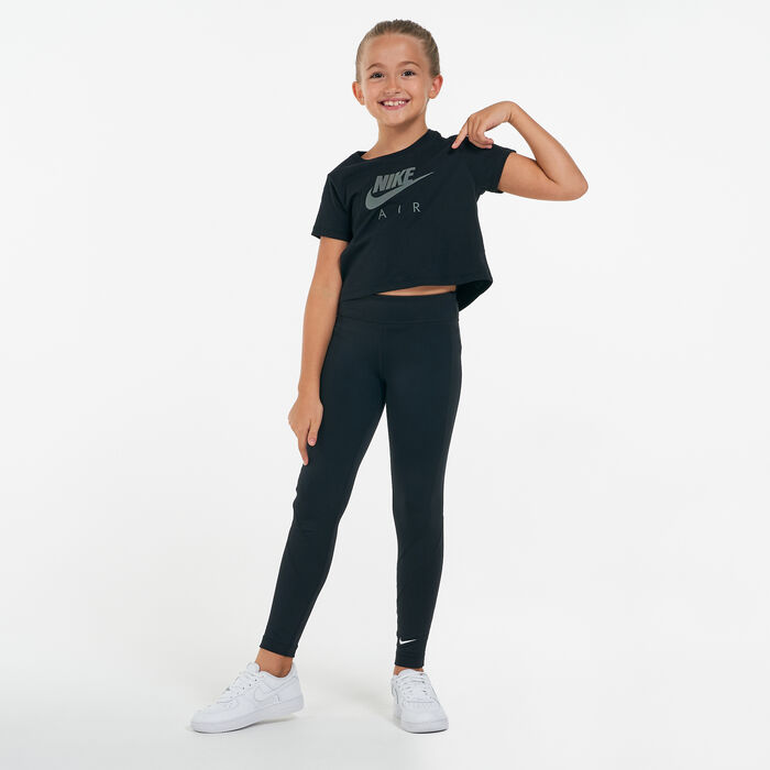 Nike Kids' Sportswear Cropped T-Shirt Black Nike Kids' Sportswear Cropped T-Shirt Black image number 2