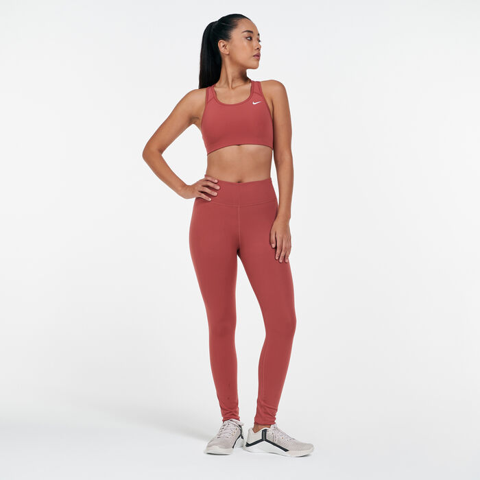 Nike Women's One Dri-FIT Training Leggings Red Nike Women's One Dri-FIT Training Leggings Red image number 2