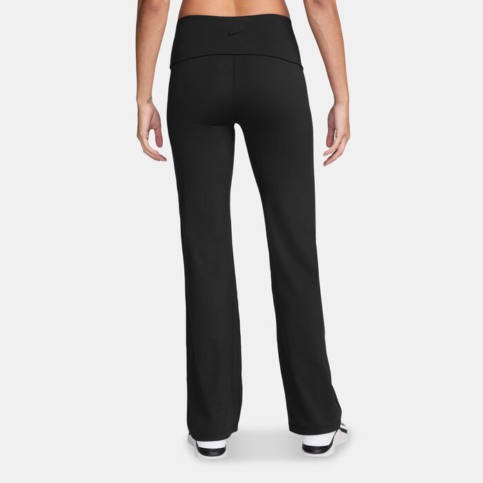 Nike Women's One Dri-FIT Fold-Over Yoga Pants Black Nike Women's One Dri-FIT Fold-Over Yoga Pants Black image number 1