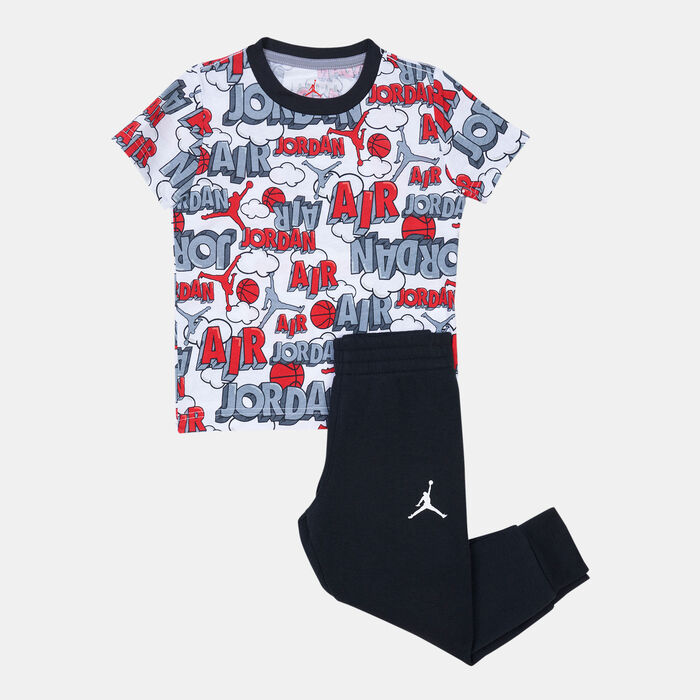 Jordan Kids' Air Comic T-Shirt and Pants Set Black Jordan Kids' Air Comic T-Shirt and Pants Set Black image number 0