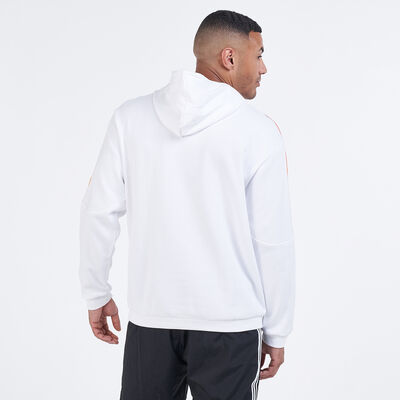 adidas Originals Men's SPRT 3-Stripes Hoodie White adidas Originals Men's SPRT 3-Stripes Hoodie White