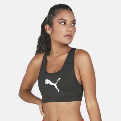 PUMA Women's Mid Impact 4Keeps Sports Bra Black PUMA Women's Mid Impact 4Keeps Sports Bra Black