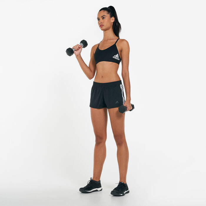 adidas Women's All Me Light Support Training Sports Bra Black image number 2