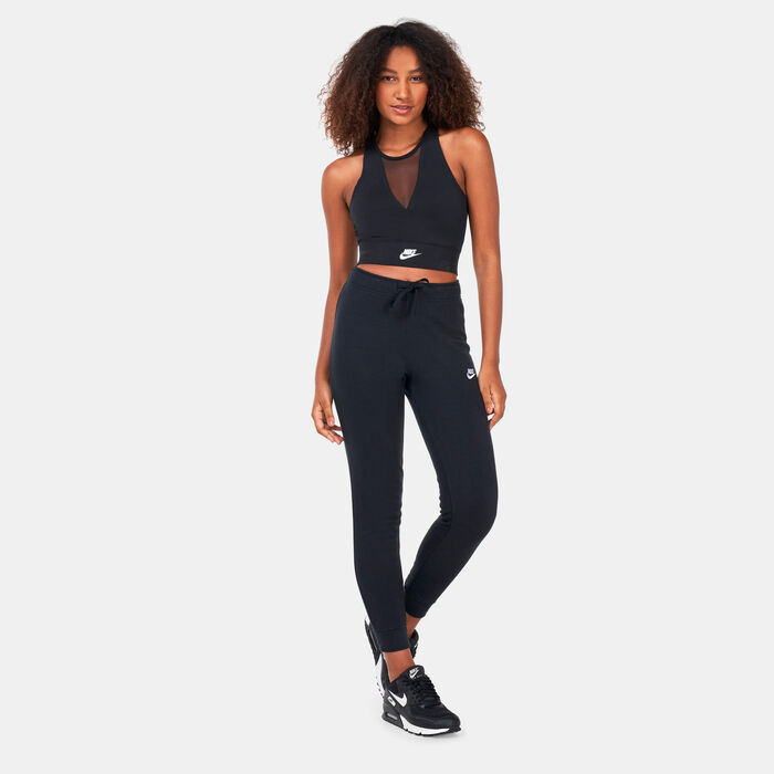 Nike Women's Sportswear Club Fleece Mid-Rise Sweatpants Black Nike Women's Sportswear Club Fleece Mid-Rise Sweatpants Black image number 2